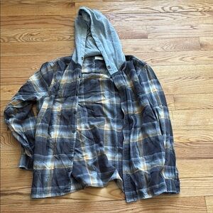 men’s aeropostale flannel hoodie